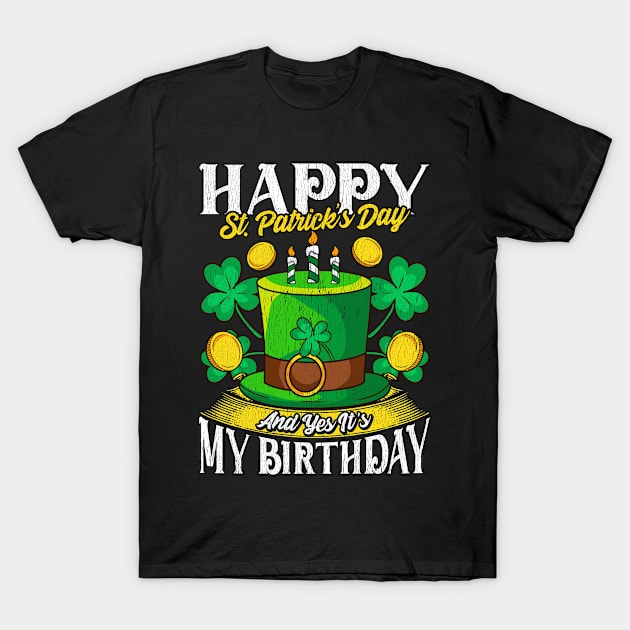 Birthday Happy St. Patricks Day Birthday Gift Design T-Shirt by Dr_Squirrel